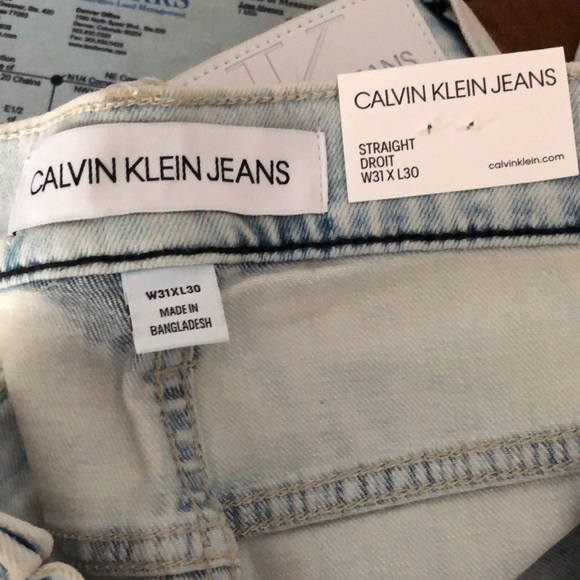 NWT CALVIN KLEIN Straight Jeans ( men) size 31x30 - Picture 5 of 10